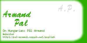 armand pal business card